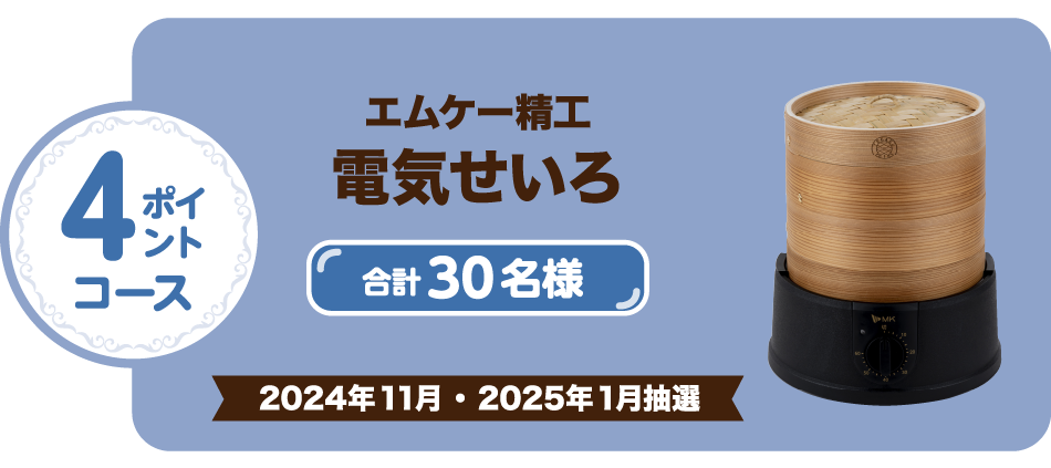 4ポイントコース エムケー精工 電気せいろ